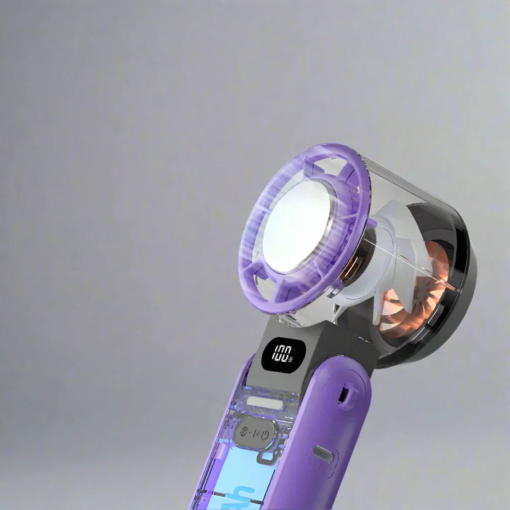 CoolityGo Handheld Fan with Ice-Cool Technology | 100 Speed Levels | 3600mAh Battery | Foldable & Ultralight | Bowlift