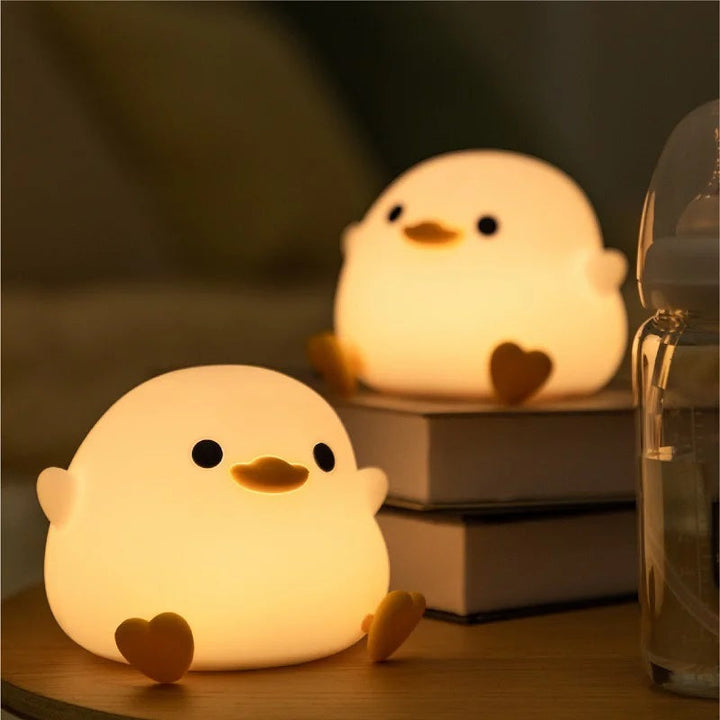 BowLift | Duck Night Light | Soft LED Bedside Lamp | Child-Safe Silicone | Touch Control & Portable Design