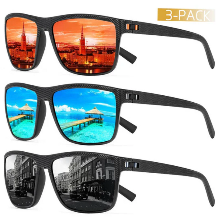 ZichtZeker 3-piece Set Polaroid Sunglasses – UV400 Protection & Comfort | Bowlift