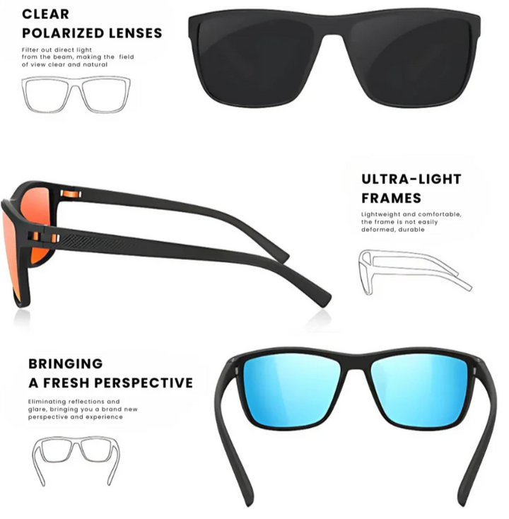 ZichtZeker 3-piece Set Polaroid Sunglasses – UV400 Protection & Comfort | Bowlift