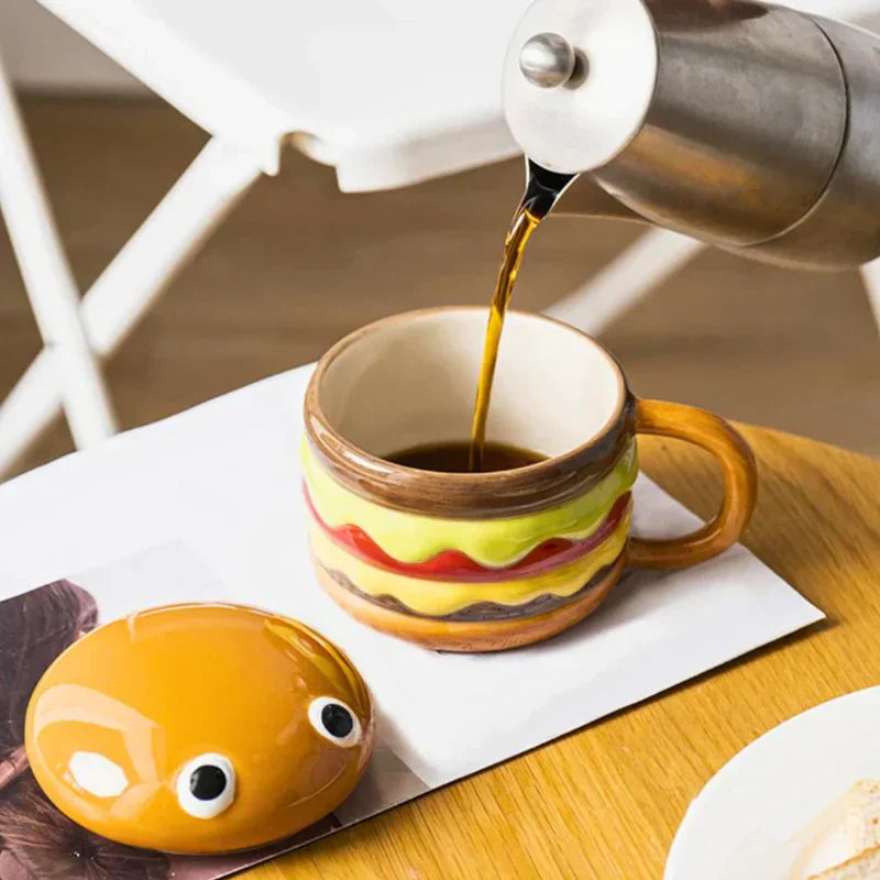 BowLift | Mug with Hamburger Motif Stylish and Practical Kitchen Gadget