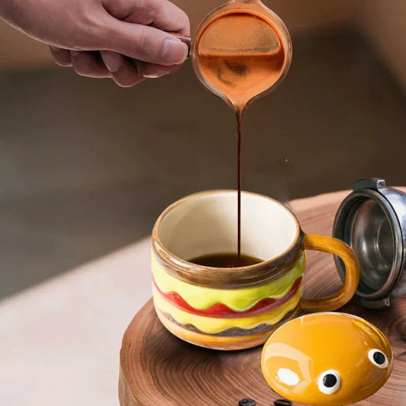 BowLift | Mug with Hamburger Motif Stylish and Practical Kitchen Gadget