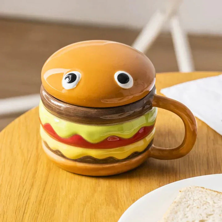 BowLift | Mug with Hamburger Motif Stylish and Practical Kitchen Gadget