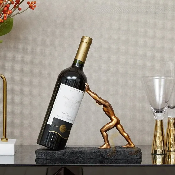 BowLift | Metal Wine Bottle Holder Elegant Tabletop Rack