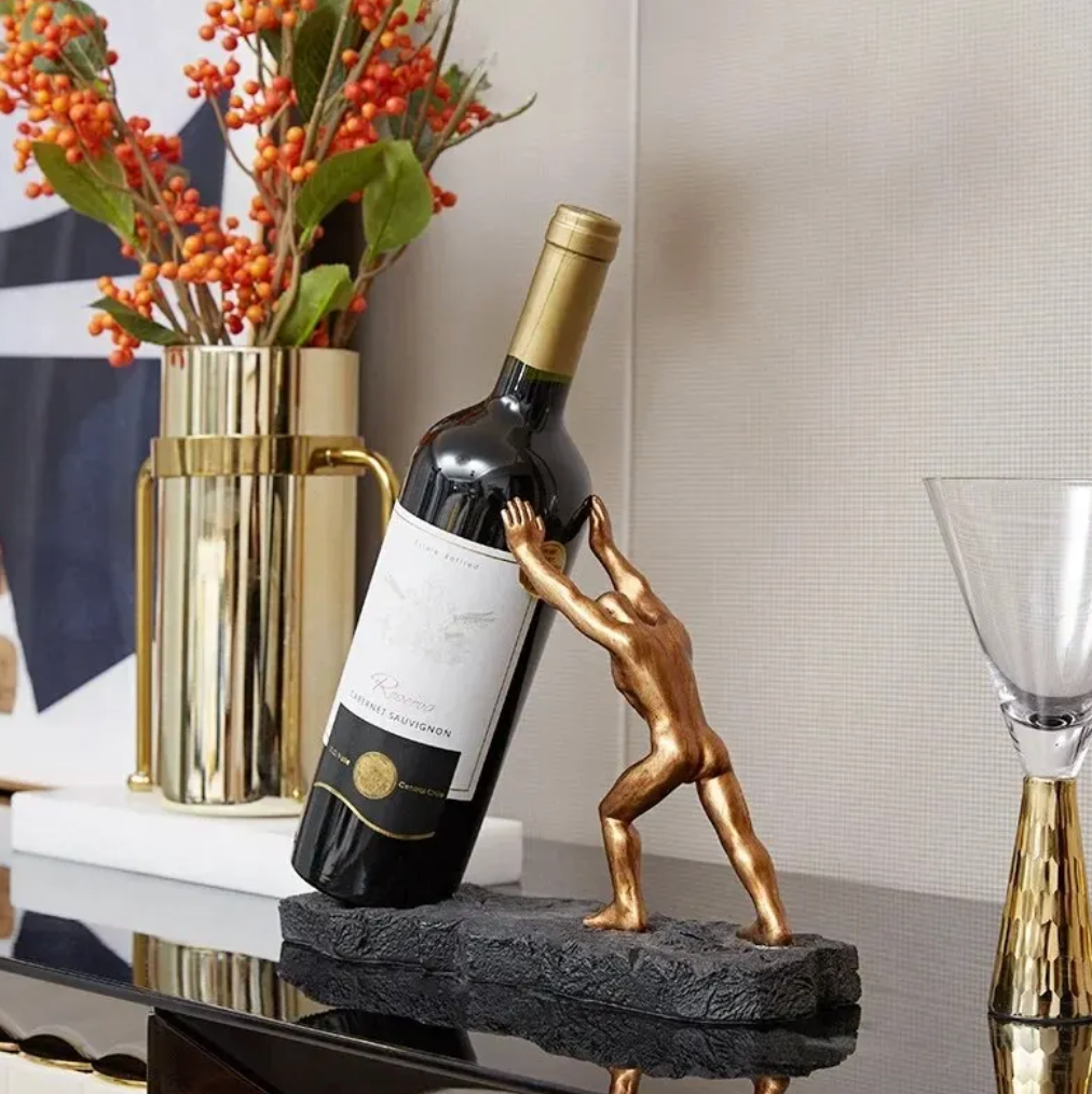 BowLift | Metal Wine Bottle Holder Elegant Tabletop Rack
