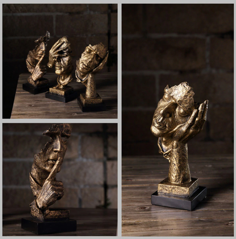 Abstract Gold Sculpture "NordicLine" – Modern Scandinavian Decoration | Bowlift