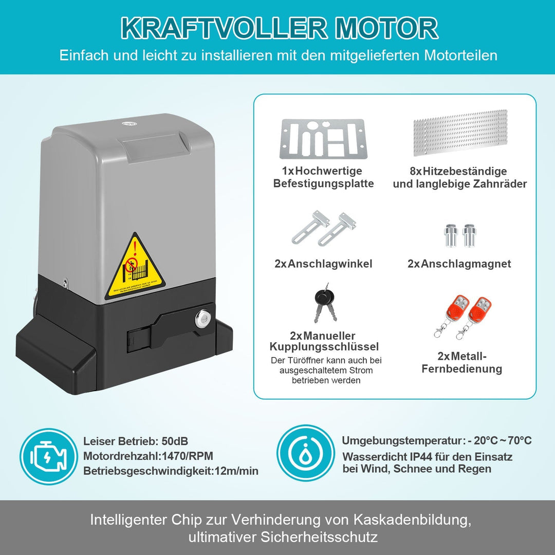Sliding gate drive garage door opener 370W/550W/750W | Bowlift