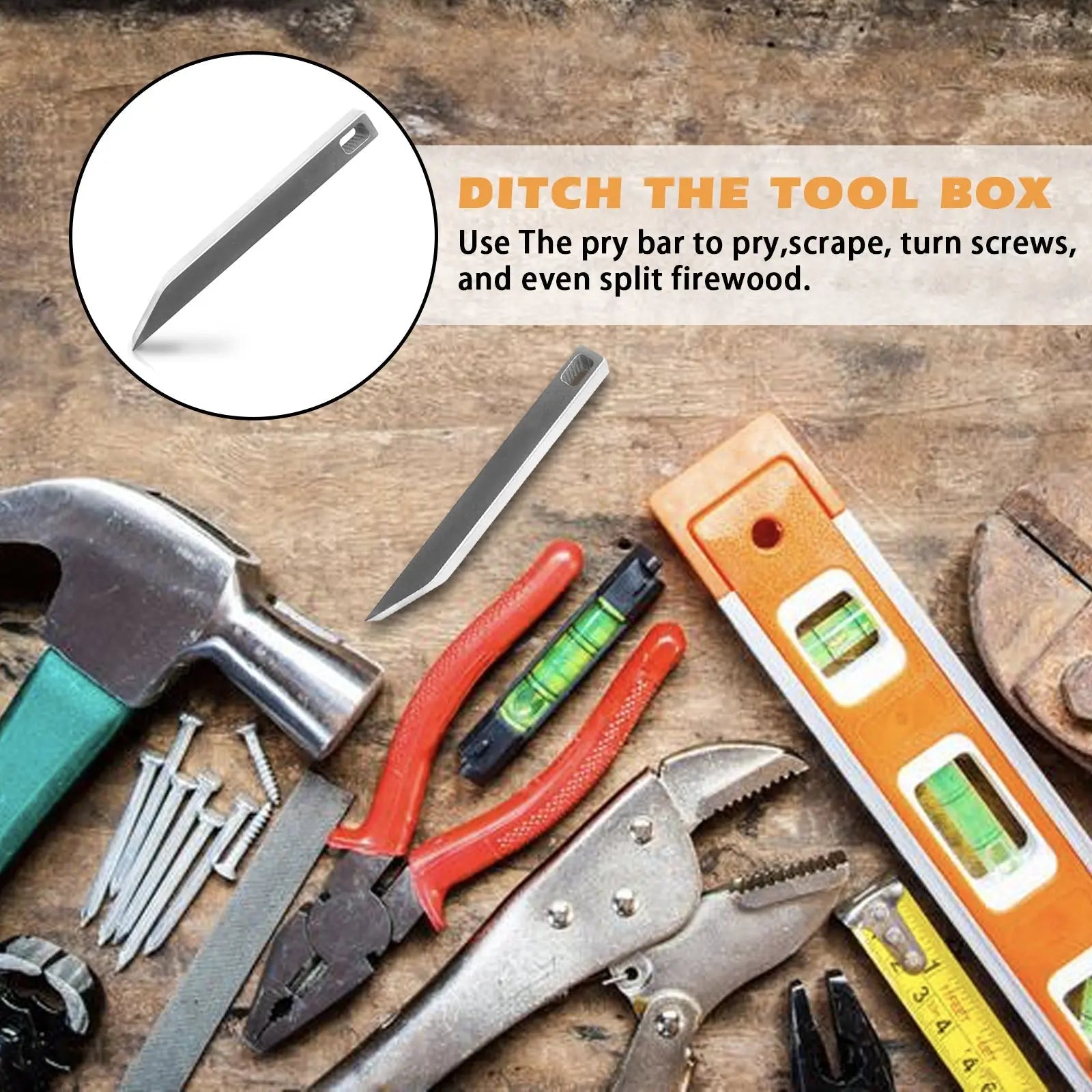 BowLift | Keychain Prybar made of stainless steel