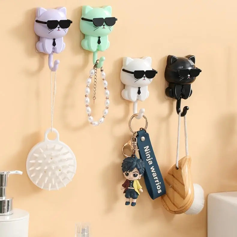 BowLift | Key hook cat with sunglasses – Stylish for hallway & kitchen