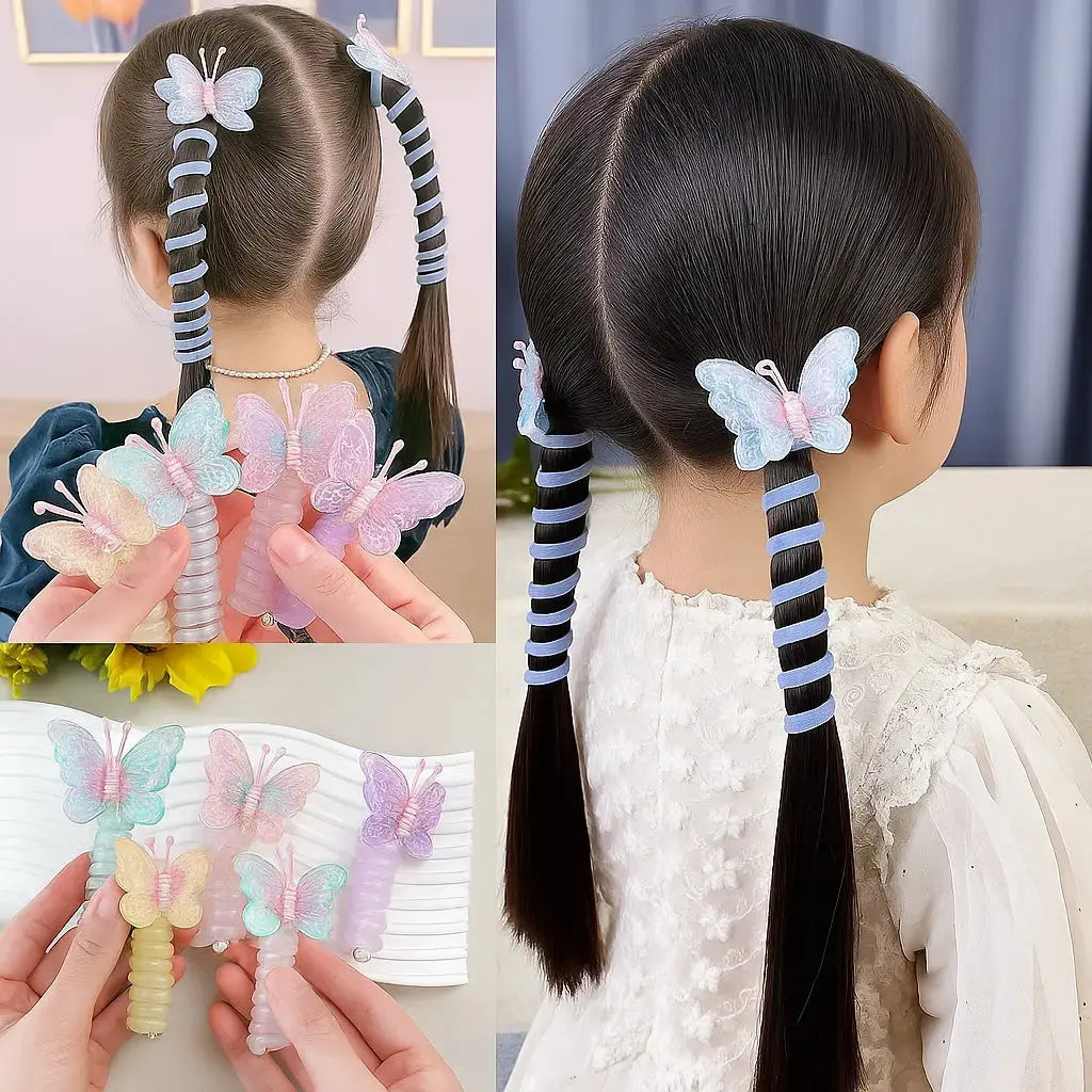 BowLift | Butterfly hair ties in spiral design – sweet gift for daughter & granddaughter