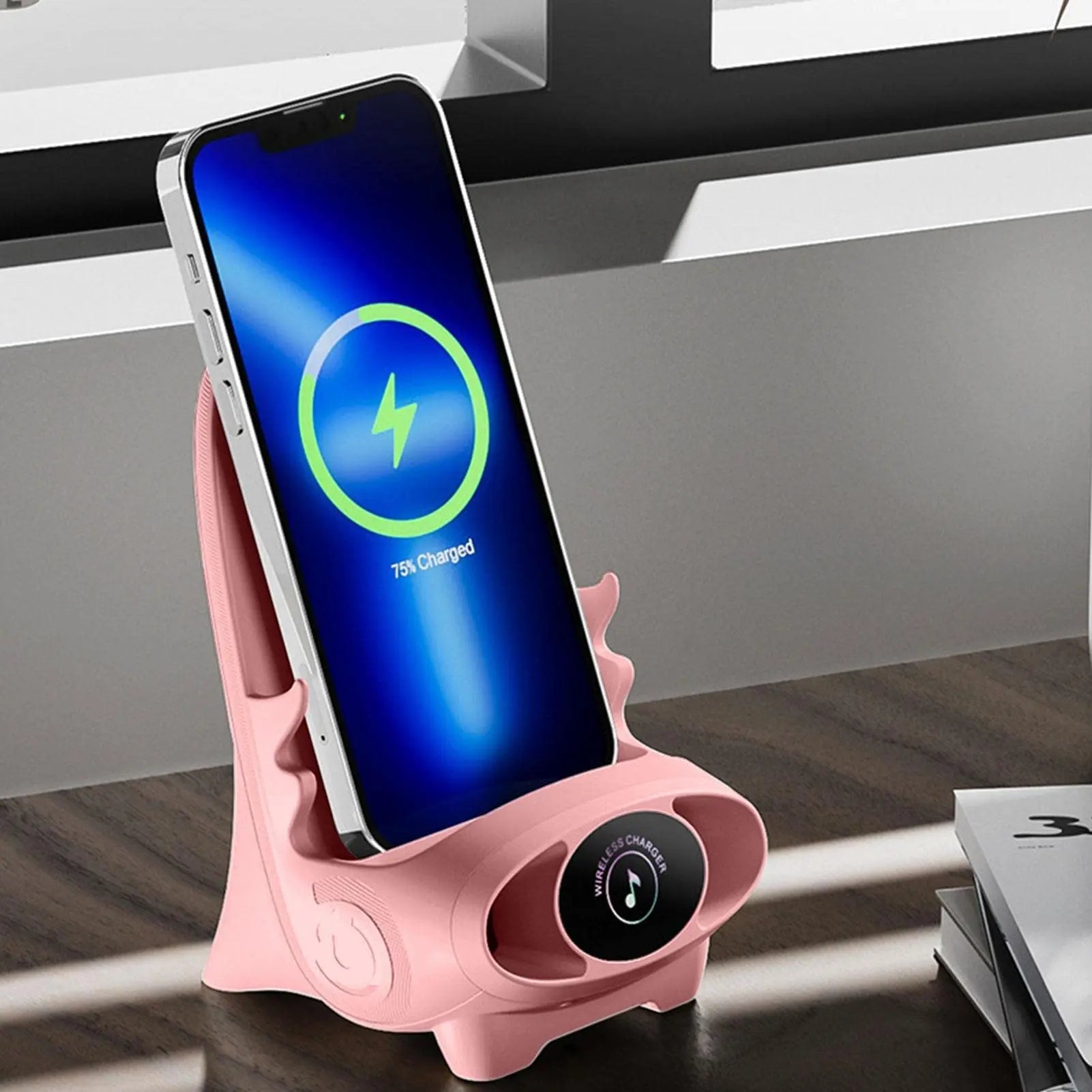 BowLift | Fast charging holder in chair design – Wireless with heat dissipation