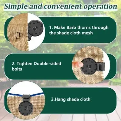 BowLift | Heavy-duty sunshade clamps for stable net attachment