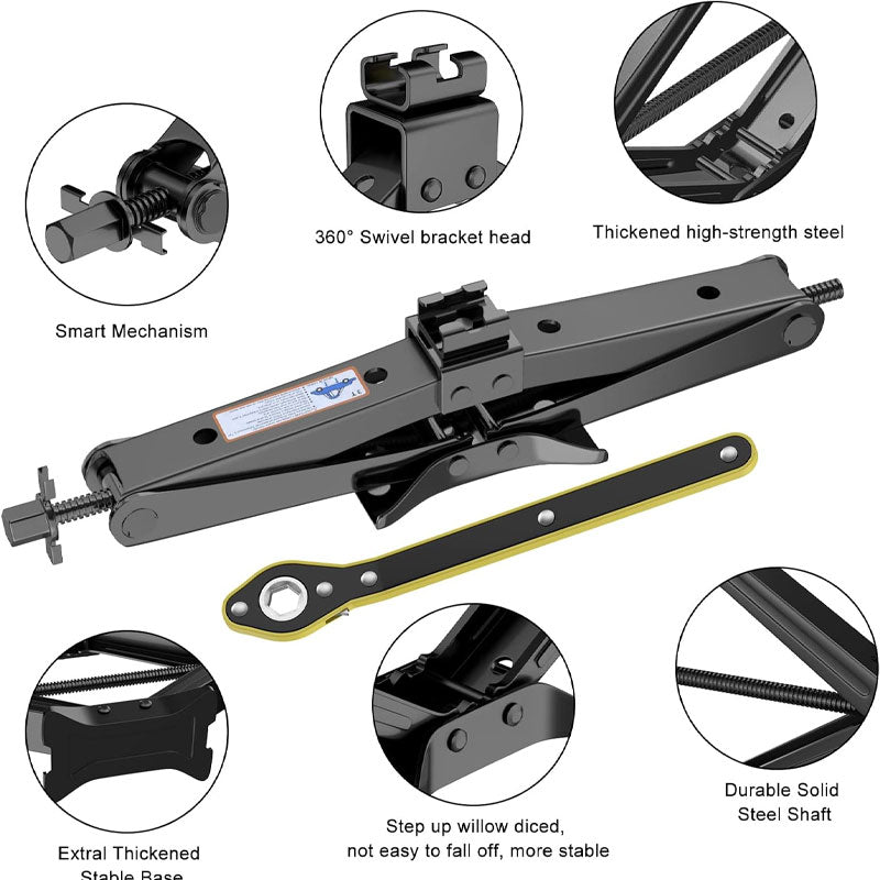 BowLift | Jack Car Trolley Labor-Saving Wrench Hydraulic Vehicle-Mounted Electric Horizontal And Vertical Scissor Type Hand Crank Bracket Qianjin Jack