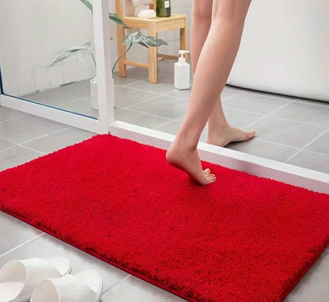Thick microfiber bath mat - Soft, absorbent, non-slip - Perfect for bathroom and bedroom | Bowlift