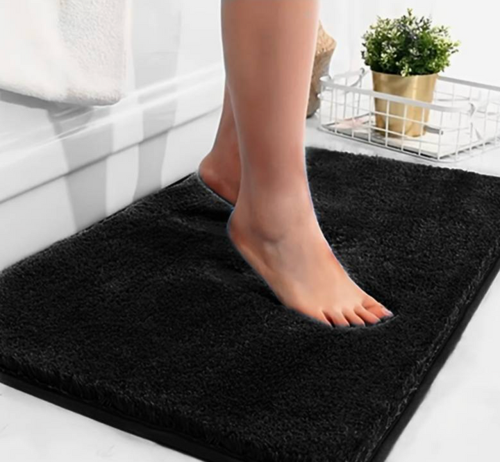 Thick microfiber bath mat - Soft, absorbent, non-slip - Perfect for bathroom and bedroom | Bowlift