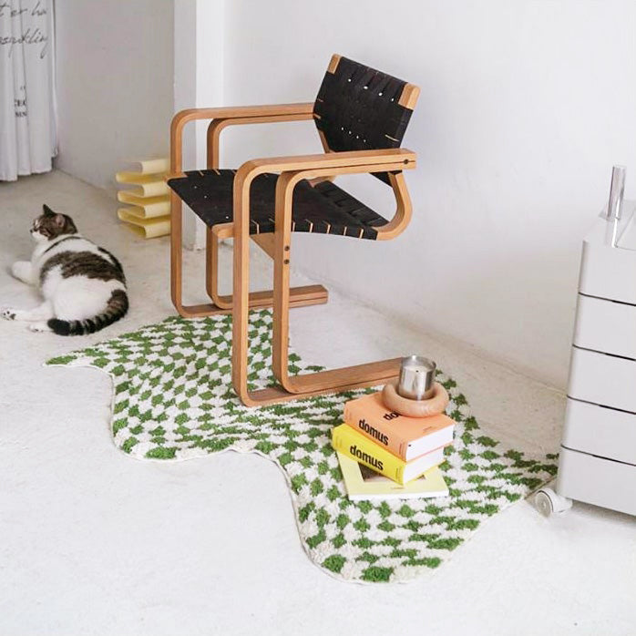 Wavy Checkerboard Mini Rug | Bowlift