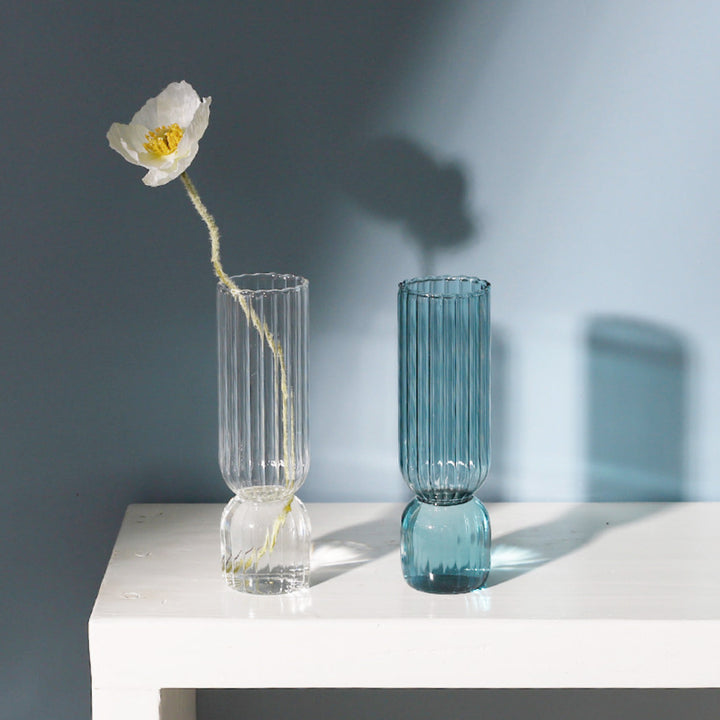 Scallop Cylinder Glass Vase | Bowlift