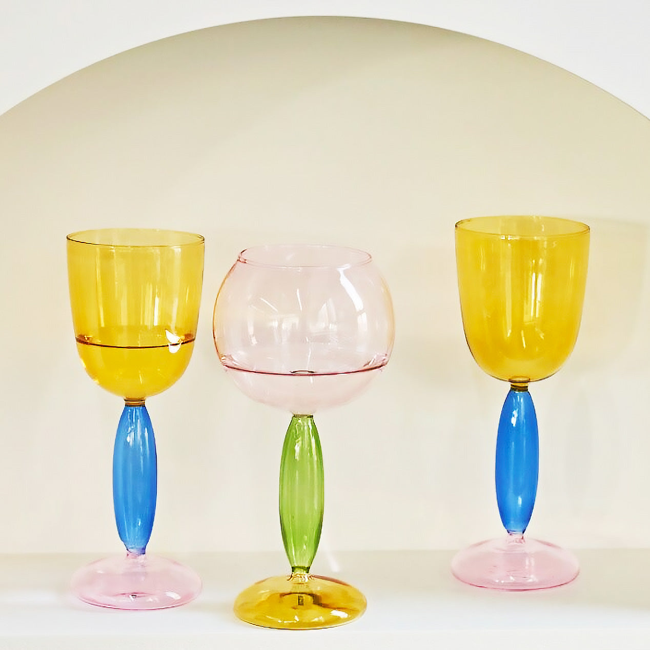 BowLift | Borosilicate 3-Color Glassware - Wine Glass