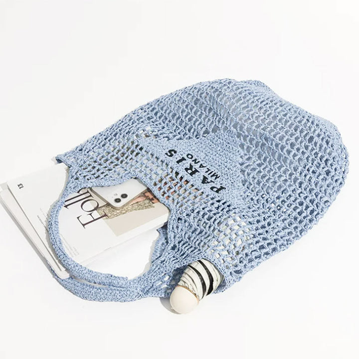 BowLift | Net straw crochet beach bag