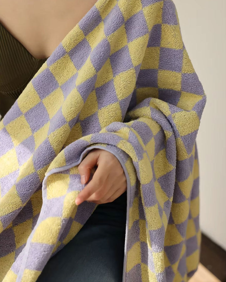 Checkerboard Cotton Towel | Bowlift