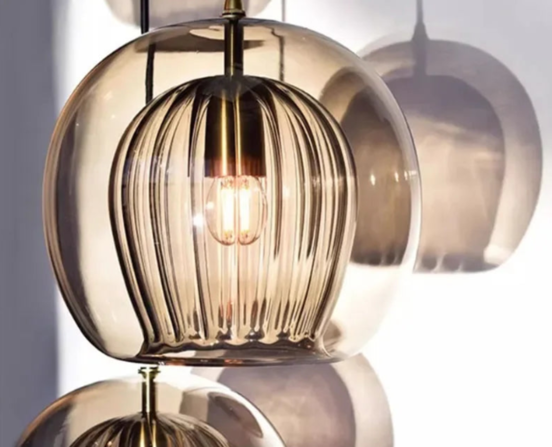 BowLift | TimberGlow - Modern Glass Pendant Light
