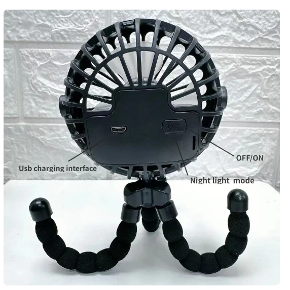 Stroller fan without rotor blades – Portable, Rechargeable & Safe for Babies | LittleChill CoolBreeze | Bowlift
