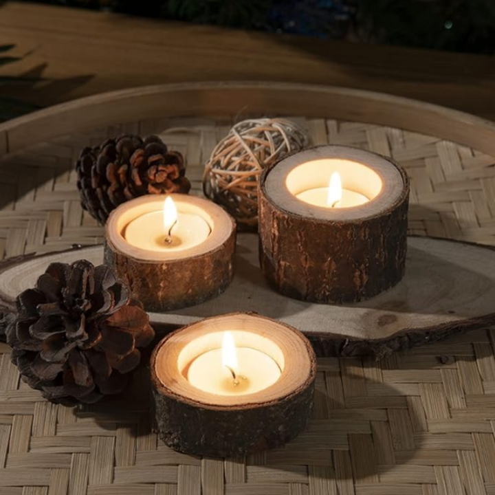 BowLift | Wood Candle Holders