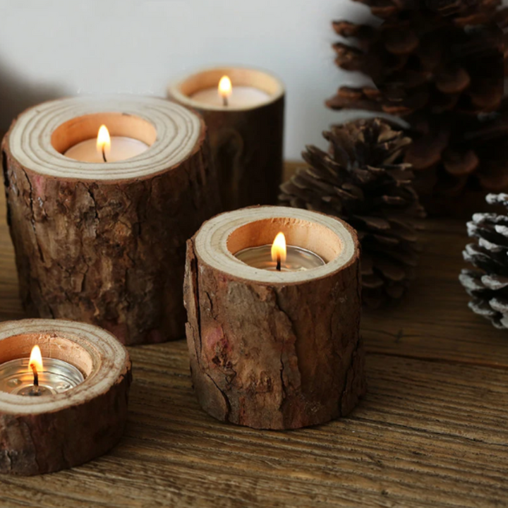 BowLift | Wood Candle Holders