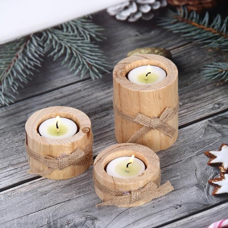 BowLift | Wood Candle Holders