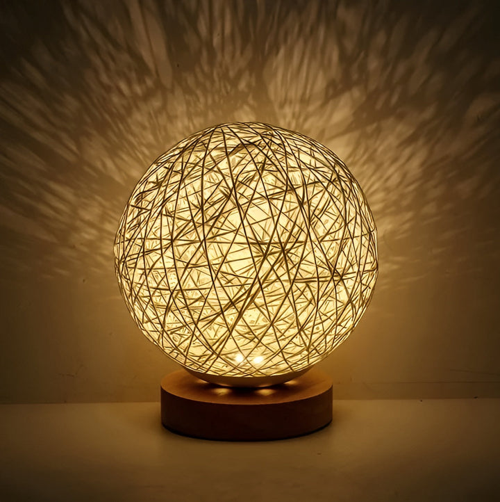 TwineGlow Light - Modern USB RechargeaBowlifte Rattan TaBowlifte Lamp | Bowlift