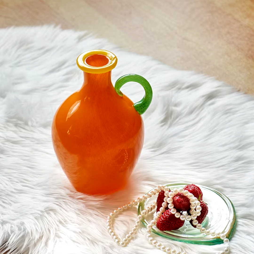 Vintage Stained Glass Binaural Vase | Bowlift
