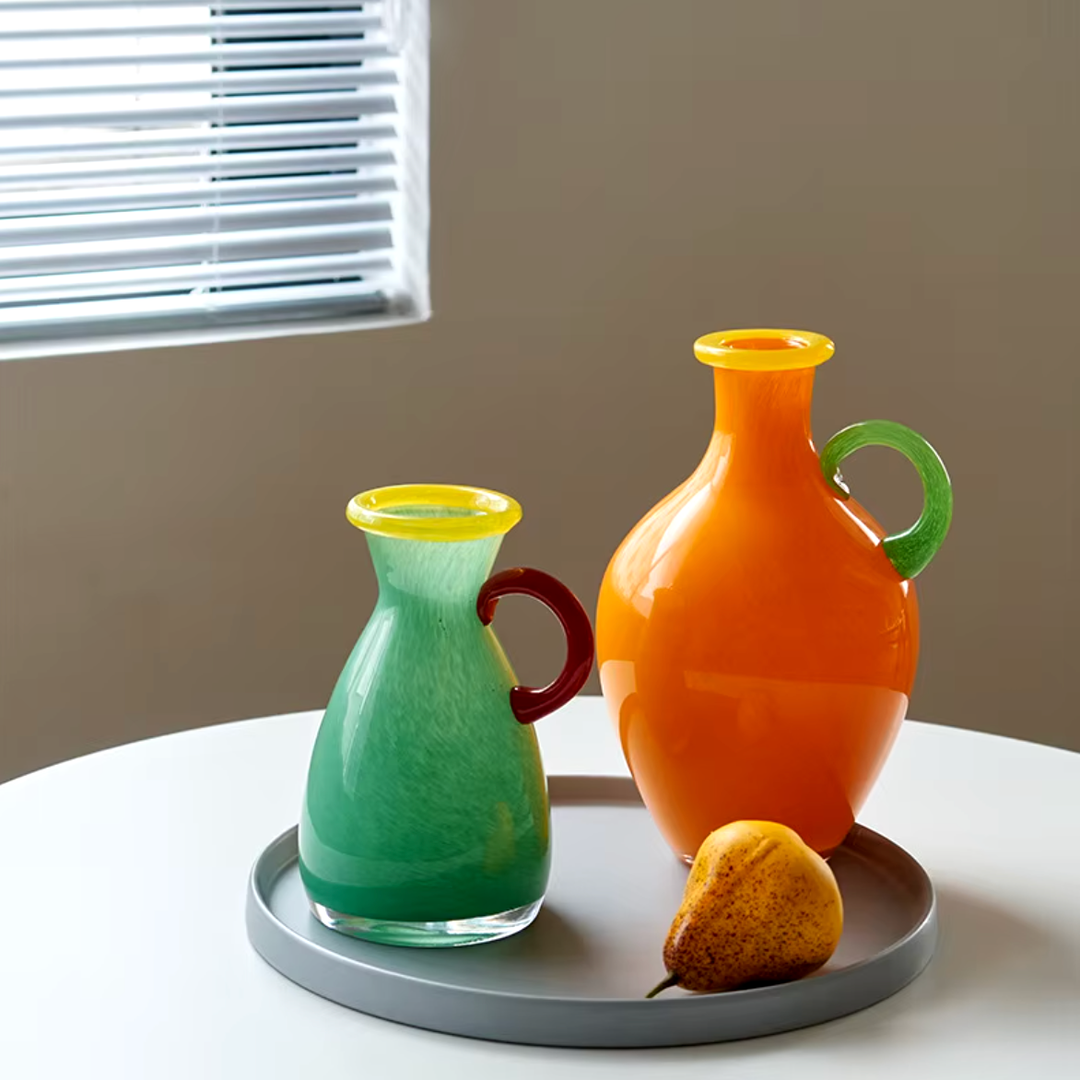 Vintage Stained Glass Binaural Vase | Bowlift