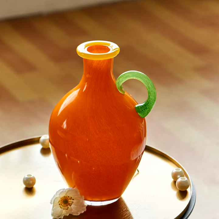 Vintage Stained Glass Binaural Vase | Bowlift