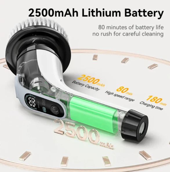 BowLift | Cordless Electric Cleaning Brush with 7 Replaceable Attachments