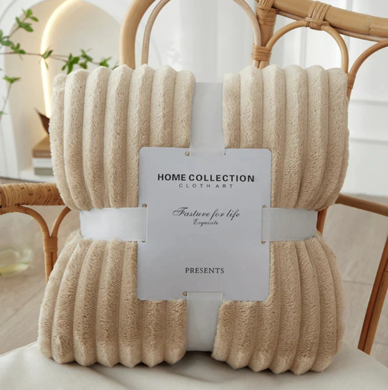 BowLift | Broad-striped flannel fleece blanket