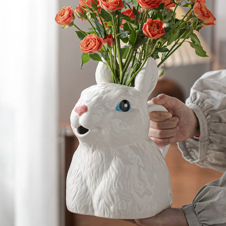 Cute Bunny Ceramic Vase | Bowlift