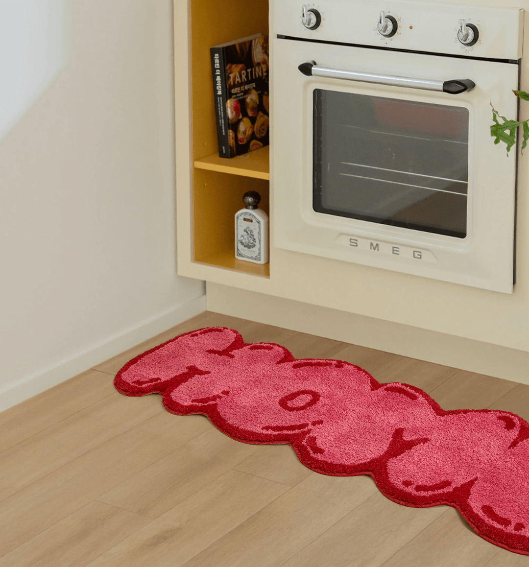 Pink Tufted "HOME" Balloon Font Rug | Bowlift