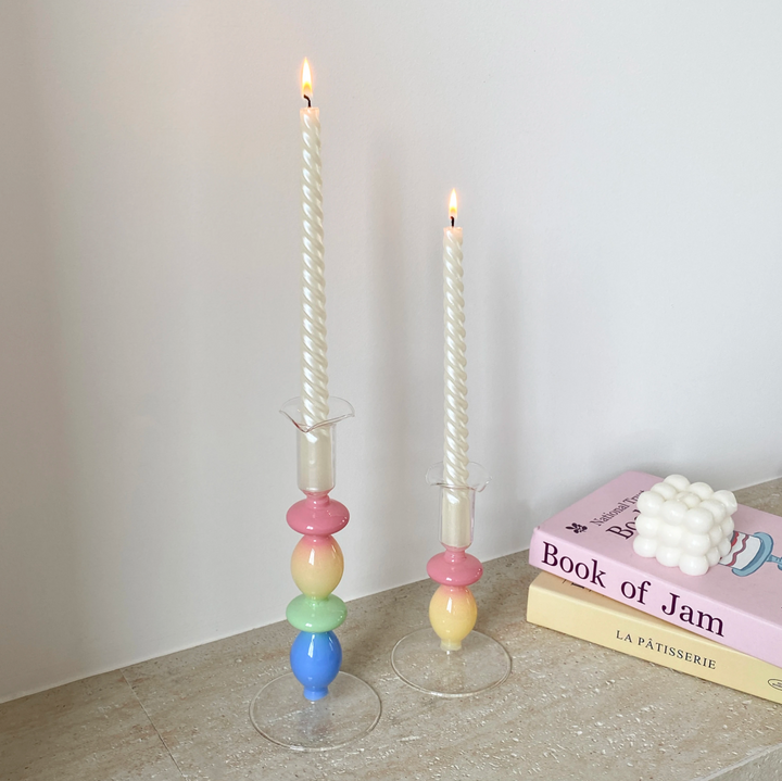 Rainbow Gradient Glass Candle Holder | Bowlift