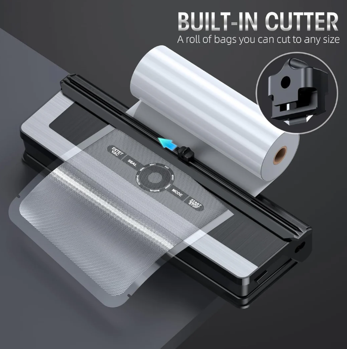 BowLift | Multifunctional 8-in-1 Vacuum Sealer with Integrated Film Cutter