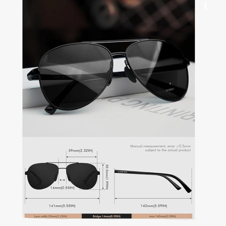 Pilot glasses with polarized lenses | Bowlift