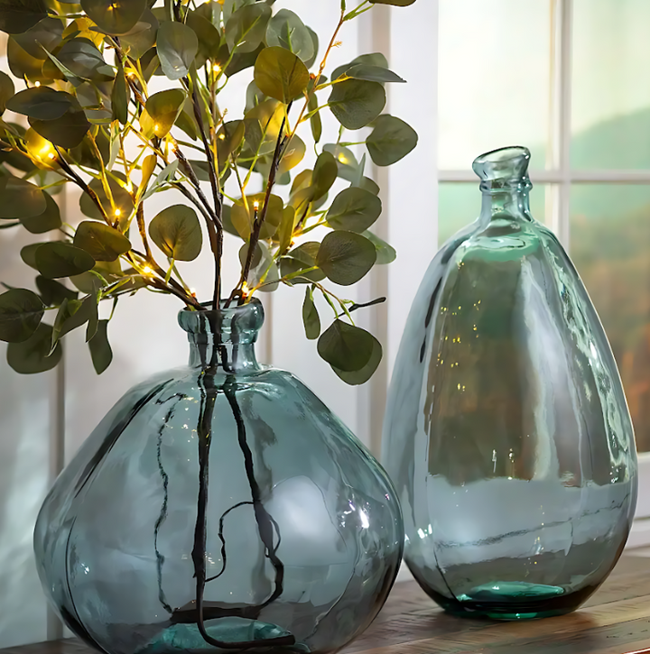 Battery-Operated Lighted Artificial Eucalyptus Garland or Branch Décor - Effortless ambiance for any occasion. Bowlift