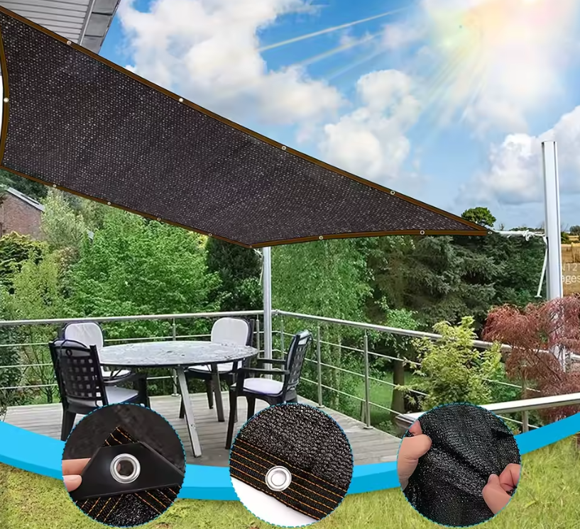 BowLift | Black shade cloth sunblock mesh cover