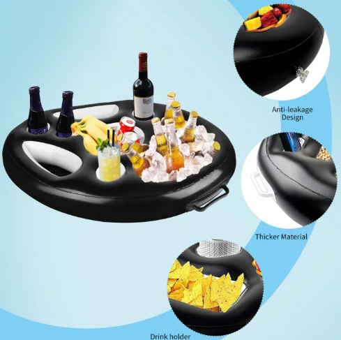 BowLift | Floating Drink Holder For Pool With Cup Slots And Snack Tray