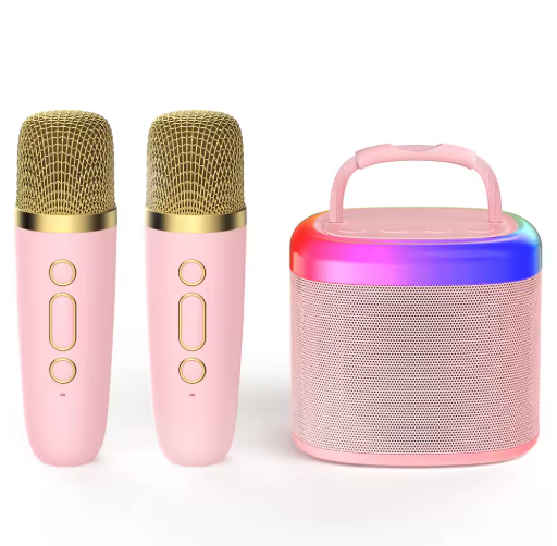BowLift | Mini Karaoke Machine with Wireless Microphones – Portable Bluetooth Speaker for Kids