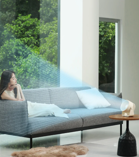 BowLift | Luna Wall and Desktop Fan – Wireless Whisper-Quiet USB-C Fan with 3 Speeds