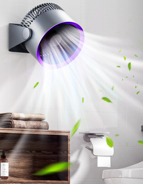 Luna Wall and Desk Fan – Wireless Whisper-Quiet USB-C Fan with 3 Speeds | Bowlift