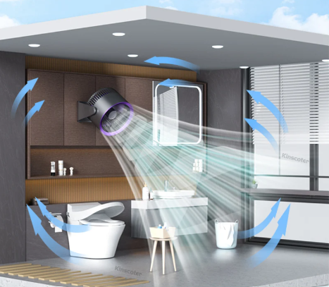 BowLift | Luna Wall and Desktop Fan – Wireless Whisper-Quiet USB-C Fan with 3 Speeds