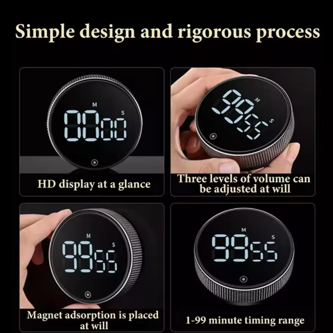 Digital Magnetic Kitchen Timer 99 Minutes | Bowlift
