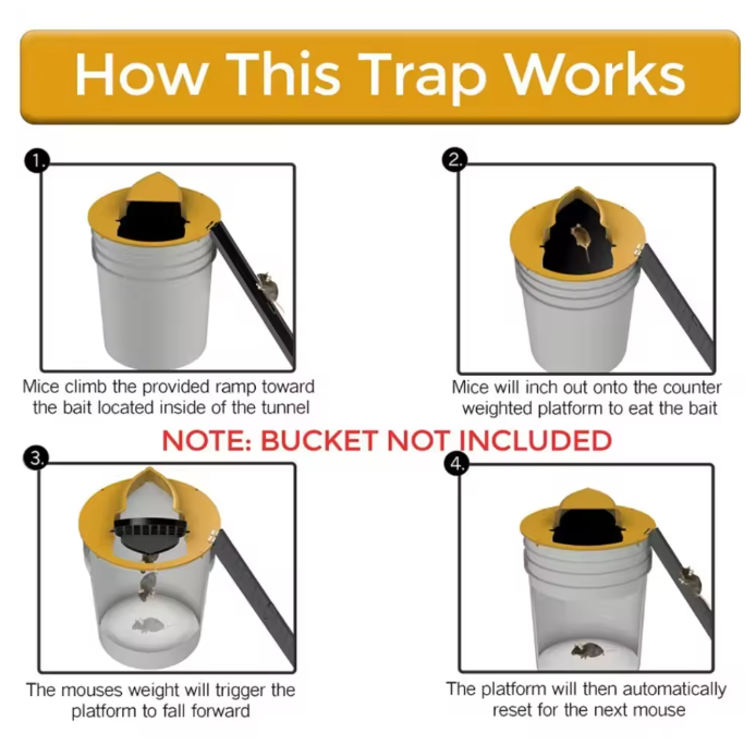 Reusable live trap for mice & rats | Bowlift