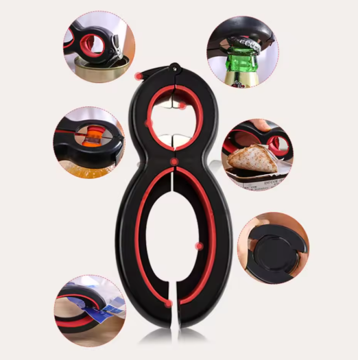 6-in-1 kitchen opener for bottles & jars | Bowlift